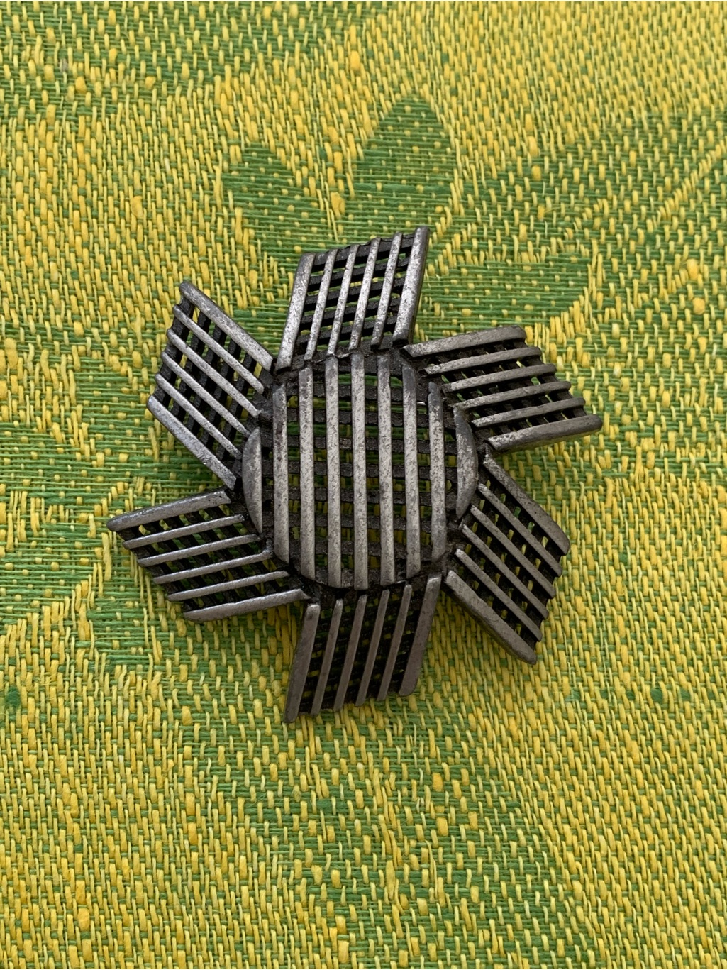 Vintage Brutalist Style Geometric Brooch